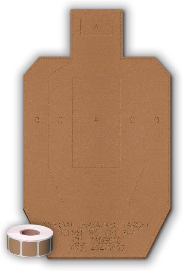 USPSA/IPSC Cardboard Shooting Targets - Competition Torso Silhouette | Made in USA