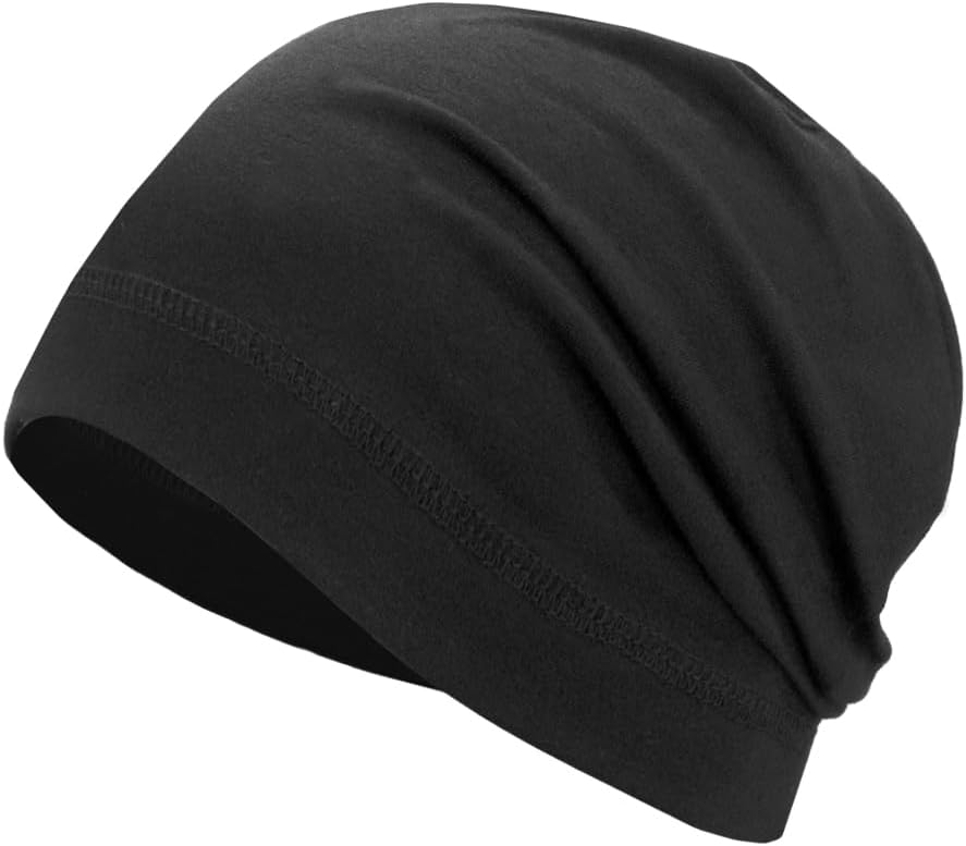 Lightweight Cotton Beanie - Breathable Summer Skull Cap for Running, Cycling, Hiking & Fishing