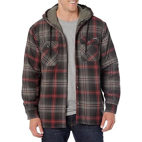 Wolverine mens Hastings Sherpa Lined Zip Hooded Shirt Jac