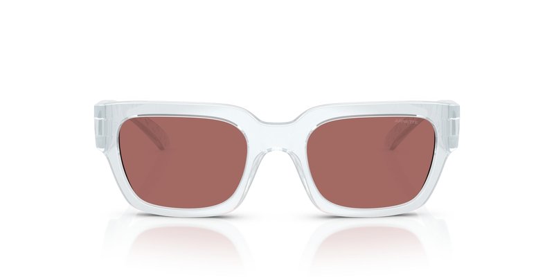 ARNETTE AN4354 Myndegap Sunglasses, Transparent Ice/Dark Violet, 49 mm