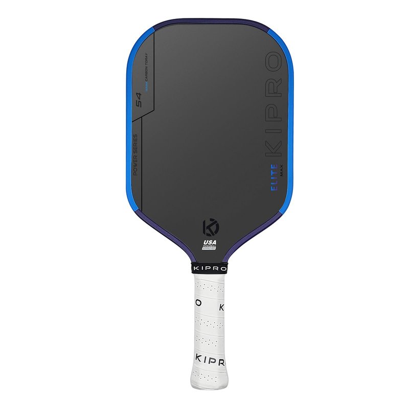 Elite MAX S4 Pickleball Paddle-16MM Carbon Fiber Pickleball Paddle Carbon Fiber Surface Hybrid Paddle Increased Power It Adopts The Fourth-Generation Core Technology of Hot-Pressing Molding Blue