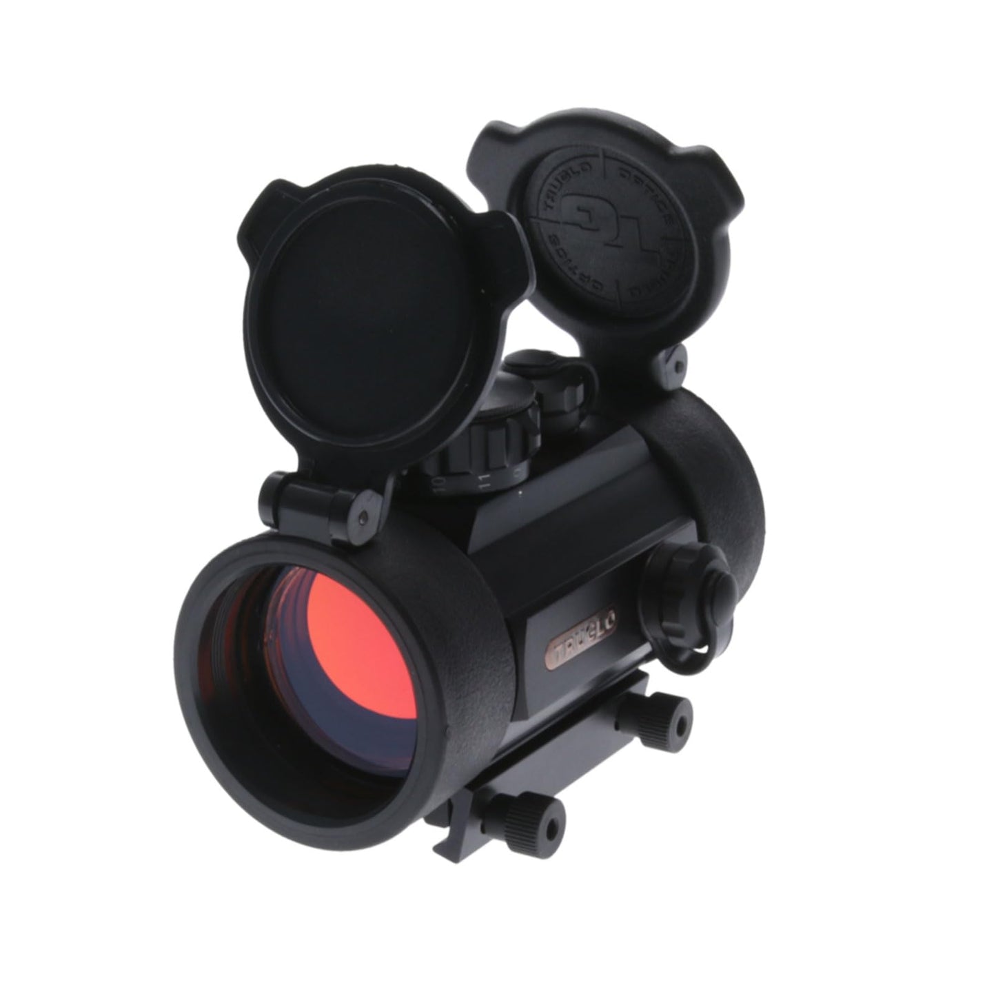 TRUGLO Traditional 1x40mm 5-MOA Hunting Durable Lightweight Waterproof Fogproof Shock Resistant Adjustable Aluminum Red-Dot Sight Flip-Up Lens Caps Included
