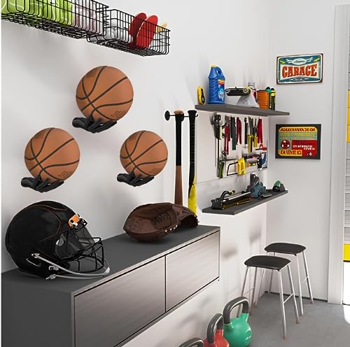 ZHYPFF Handmade Safety wallmounted Basketball Display Stand Hand Shaped Ball Rack Storage with Screws Wall Mounted Handheld Display Stand Suitable for Basketball, Football, Volleyball, etc.