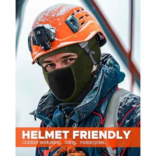 Balaclava Face Ski Mask with Movable Deisgn for Men Women-Fleece Winter Face Covering for Cold Weather Skiing Outdoor Work