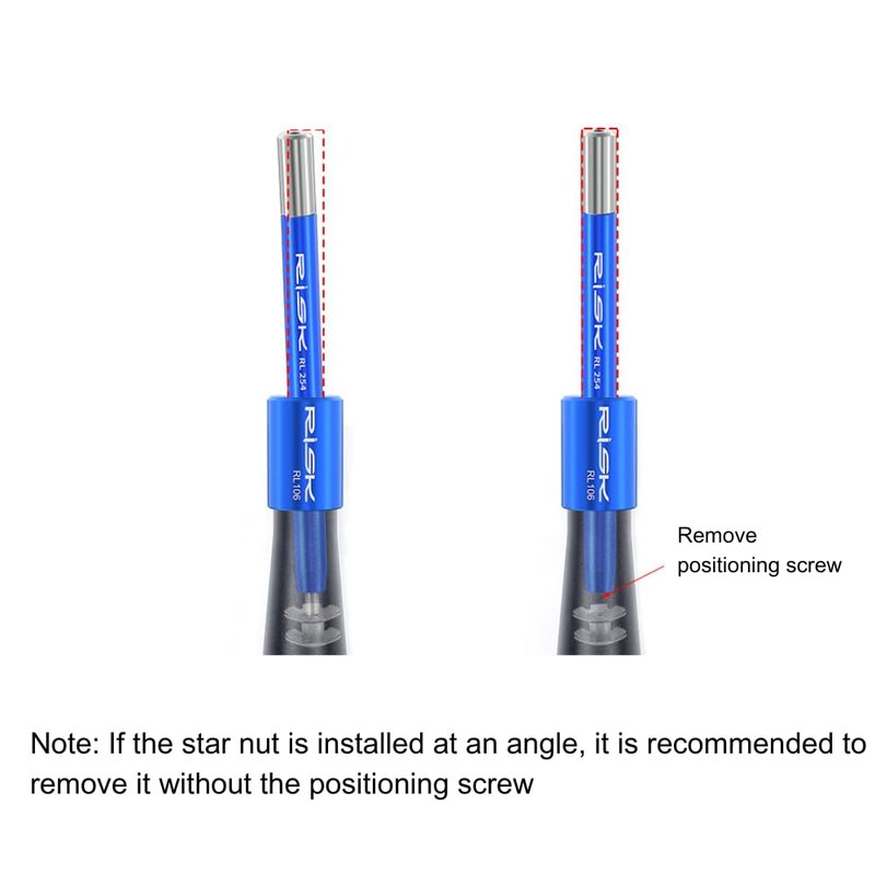 COONIUM Professional Bicycle Star Nut Installation & Removal Tool Set - Bike Headset Star Fangled Nut Setting Tool for Steel Fork Steerer Tubes