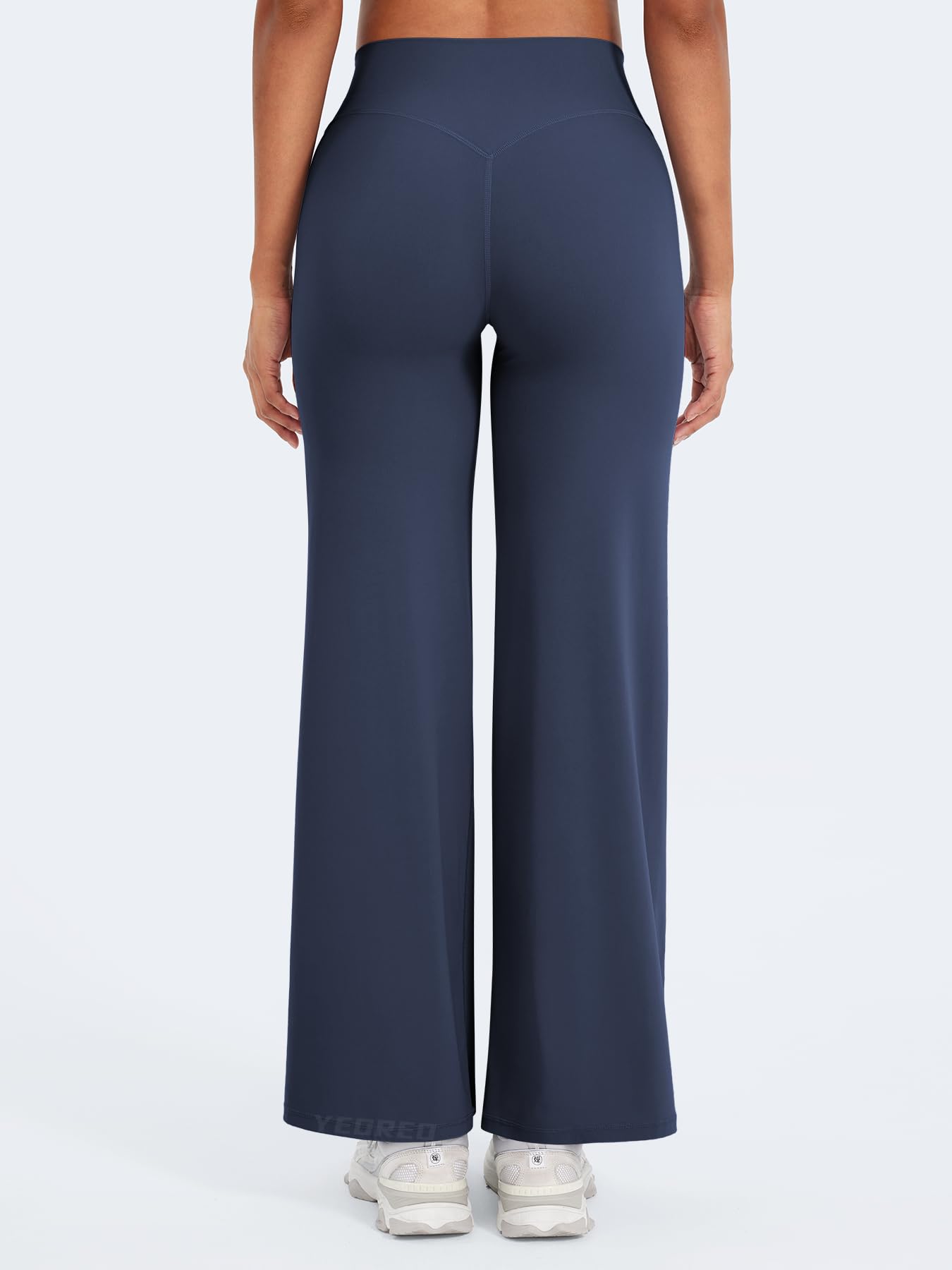 YEOREO Workout Womens Straight Leggings 29" Eddiy Yoga Pants Navy Blue XS
