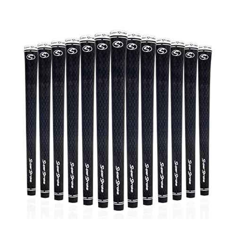 SuperStroke S-Tech Rubber Golf Club Grip, 13 Pack Bundle | Ultimate Feedback and Control | Non-Slip Performance in All Weather Conditions | Swing Faster & Square The Clubface More Naturally, Black
