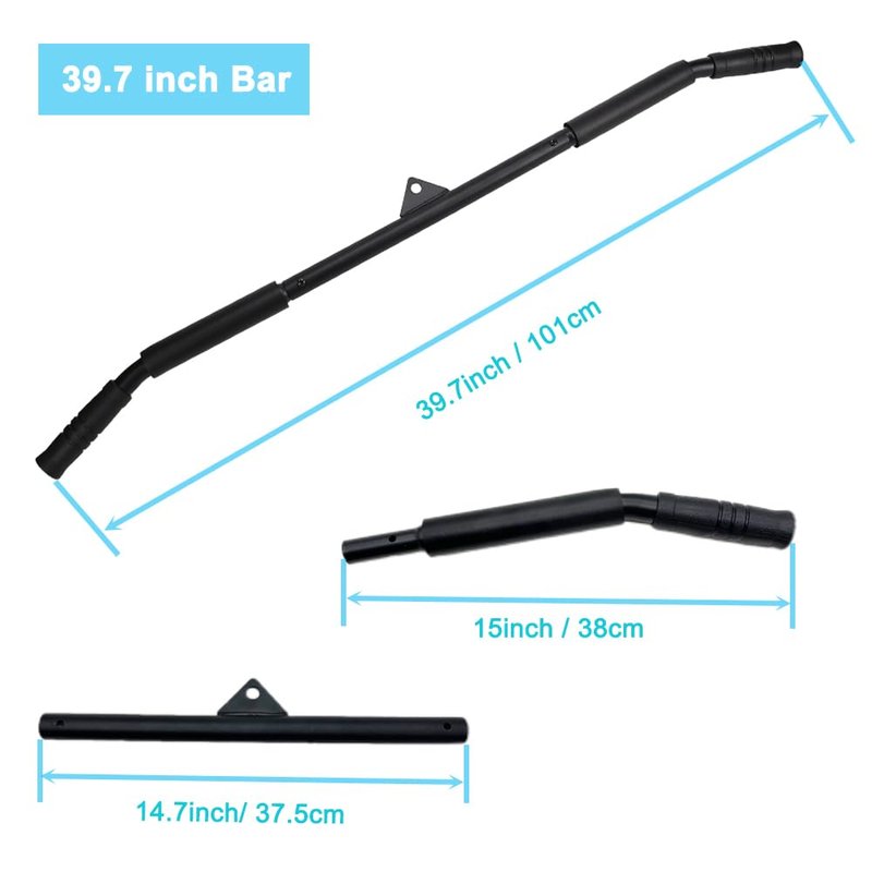 LAT Pulldown Bar Attachment,39.7"Curl Tricep Press Down Bar with Rubber Handle,LAT Pull Down Bar Accessories for Gym,Strength Workout,Body Training,Muscle Building