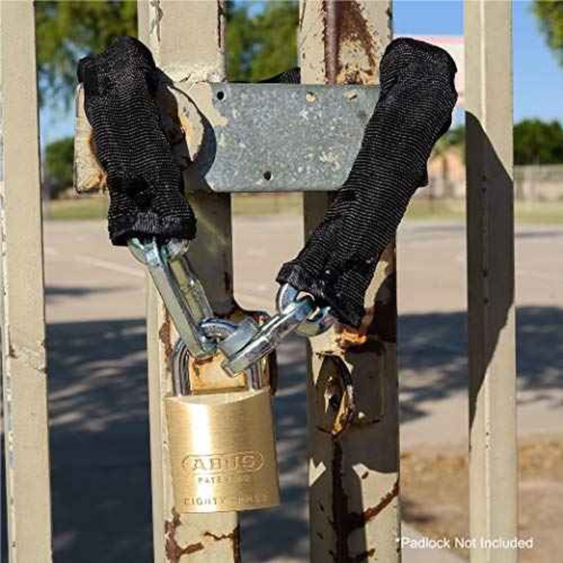 ABUS Hardened Steel 12KS 6 Foot x 1/2" Thick Square Security Chain for Bikes, Containers, Trailers, ATV's, Motorcycles and Personal/Industrial Property