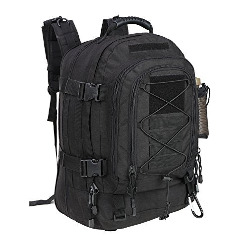 ZSearARMY Large Tactical Backpack for Men Military Backpack with DIY System for Travel, Work,Camping,Hunting,Hiking,Sports (BLACK)