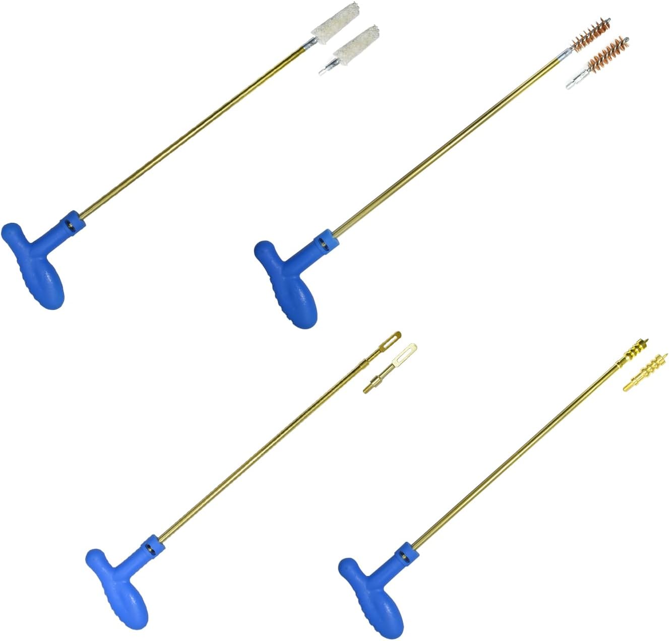 Gun Cleaning Kit for 9mm, .38, .357 Caliber Pistols - Complete Bore Cleaning Set with Brass Brush, Cotton Mop & CLP Oil