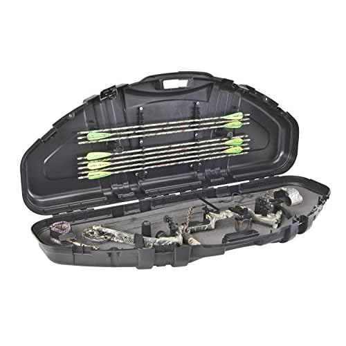 Plano Protector PillarLock Series Bow Case, Black, Archery Storage, Lockable with High-Density Interior Padding, Hard Protective Case, Holds Up to 6 Arrows