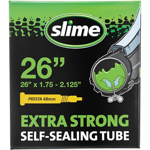 Slime 30043 Bike Inner Tube with Slime Puncture Sealant, Extra Strong, Self Sealing, Prevent and Repair, Presta Valve, 29" x 1.85-2.20"