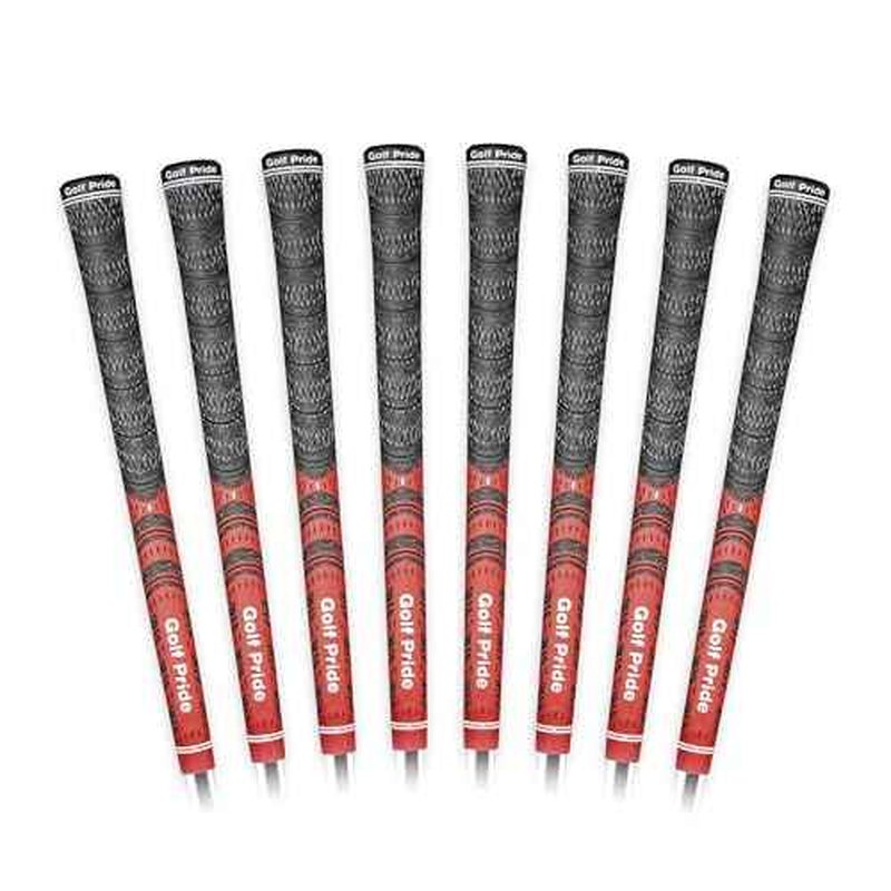 Golf Pride MCC Golf Club Grip - All-Weather Hybrid Grip - Brushed Cotton Cord & Pebbled Texture - Moisture-Wicking Technology - Red