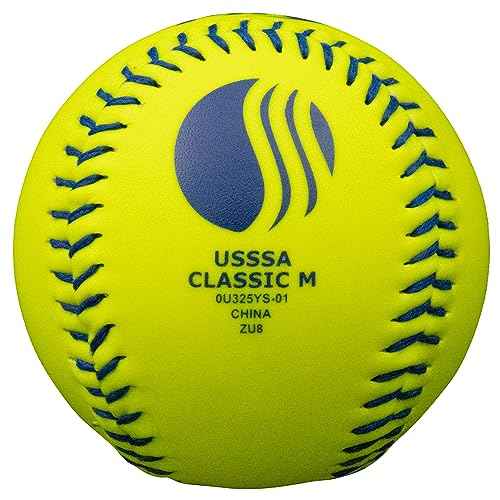 Baden USSSA Classic M Slowpitch Softballs - 12" Synthetic Cover for Enhanced Durability | Official Game Balls for Competitive Play | 12-Pack