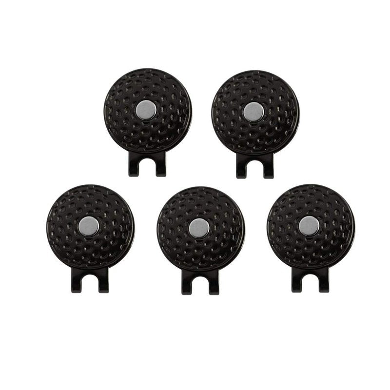 PINMEI Black Nickel Golf Hat Clips Without Ball Marker(only 5pcs Cap Clips)
