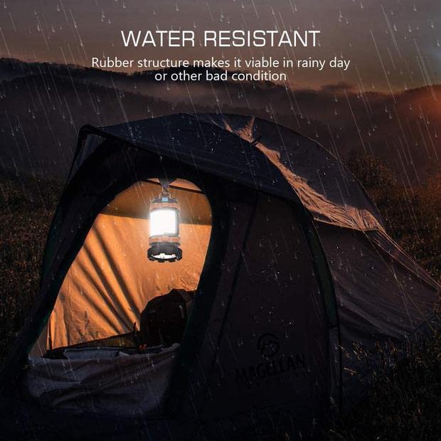 Camping Lantern Rechargeable , Alpswolf Camping Flashlight 4000 Capacity Power Bank,6 Modes, IPX4 Waterproof, Led Lantern Camping, Hiking, Outdoor Recreations, USB Charging Cable Included