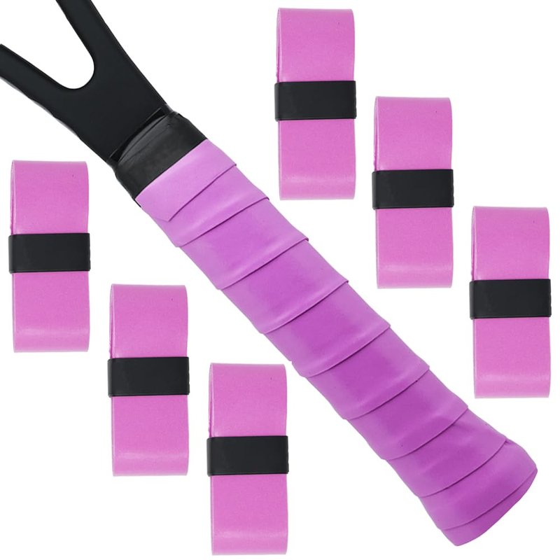 Tinsync Tennis Racket Grip Tape, Precut Soft Tennis Grip Tape, Anti Slip and Dry Feel Tennis Racquet Overgrip Wrap for Replacement (6 Pack - Black)