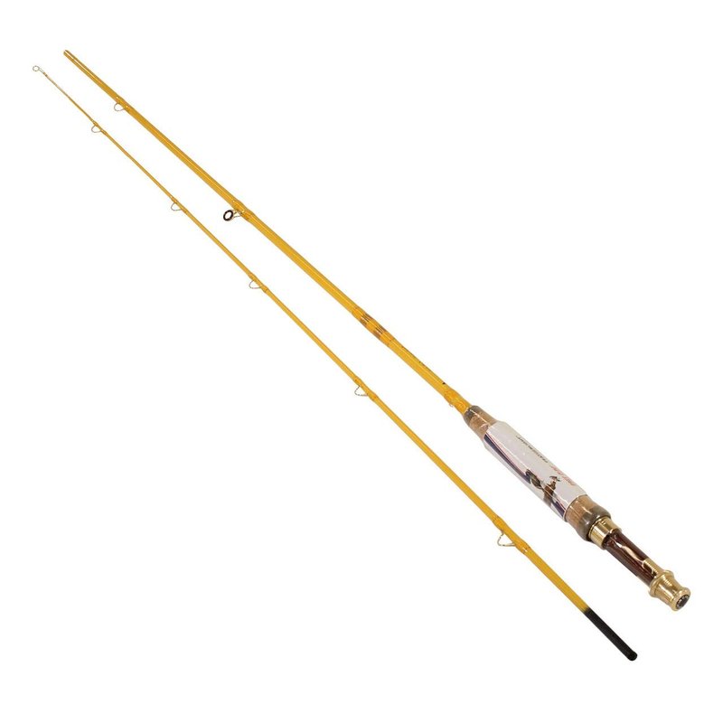 Eagle Claw, Featherlight Fly Rod, Freshwater, 8' Length 2pc, 5-6 lb Line Rate. Medium Power, Yellow (FL300-8)