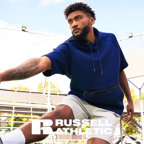 Russell Athletic Legend Tech Fleece Hoodie - Warm, Breathable Cage Jacket with Pocket - Outdoor & Everyday Comfort!