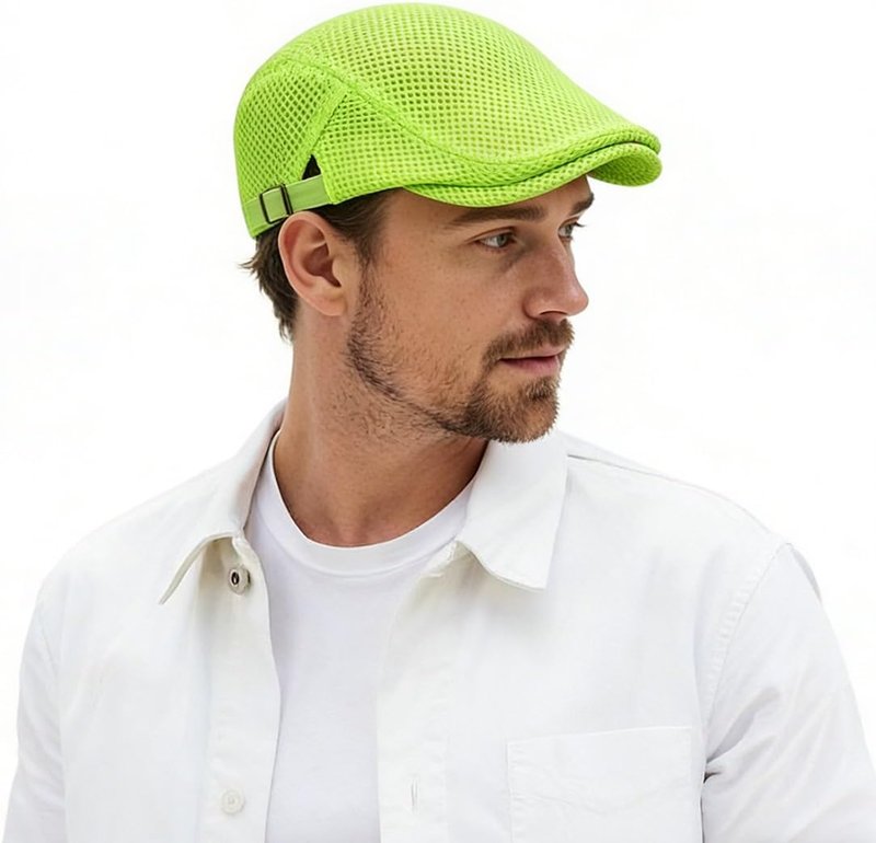 Men's Mesh Newsboy Cap - Breathable Adjustable Ivy Hat for Summer | Perfect for Driving & Outdoor Activities