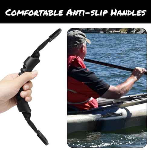 NEW-Vi 4PCS Kayak Carry Handles, Kayak Handles with 6 C-Shaped Buckles, Kayak Replacement Handles, Kayak Handle Replacement, Lifetime Kayak Accessories, Kayak Pull Handle, Carry Handle Mount