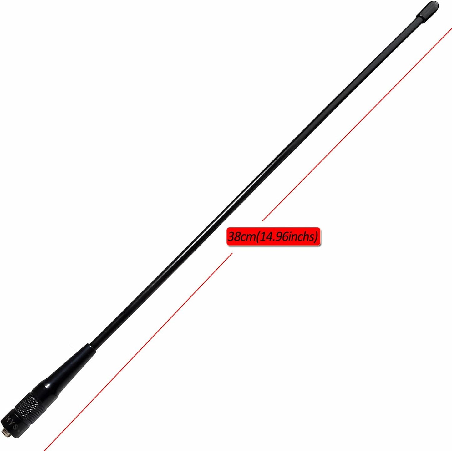 HYS 20W GMRS Two Way Radio Antenna - 14.96" SMA Female, 462-467 MHz, 2.5dBi Gain for Walkie Talkie/Repeater