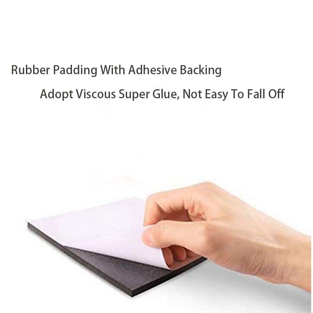 8 Pieces Black Neoprene Foam Anti Vibration Pads 6 in X 6 in X 1/8 in