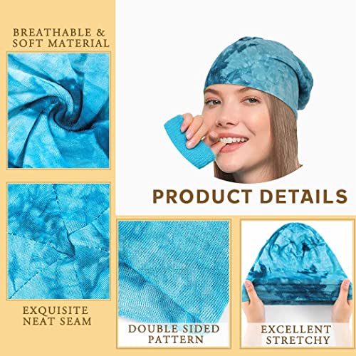 Bohend Bohemian Beanie Hats Headwear Cap Stretch Non Slip Bandanas Sleep Turbans Hats for Women Men Close top Head Covering