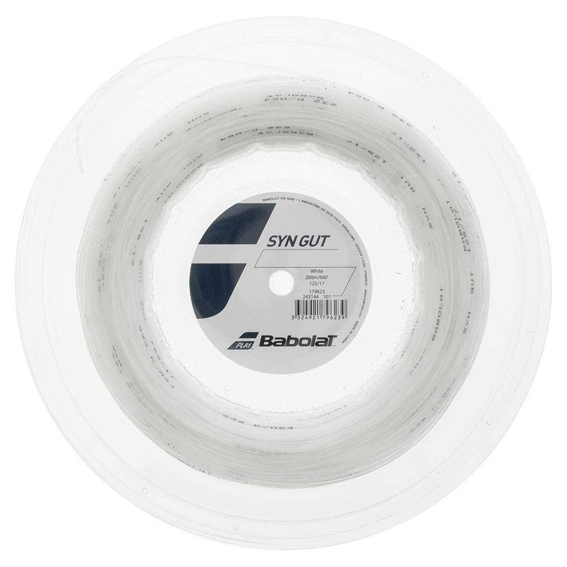 Babolat Syn Gut 17g Tennis String, White (Reel)