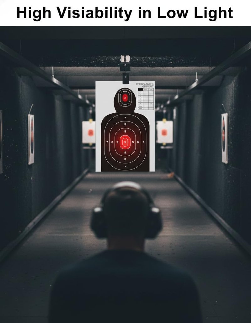 Shooting Targets - 23x35 Inch Paper Silhouette for Indoor/Outdoor Use | Compatible with Handguns, Rifles, Airguns