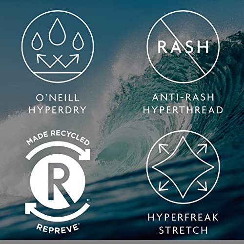 O'NEILL Men's 21 Inch 4-Way Stripe Boardshorts - Quick Dry Swim Trunks for Men with Fabric and Pockets