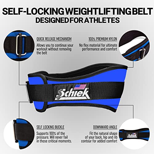 Schiek Sports Model 2006 Nylon 6" Weight Lifting Belt - Medium - Royal Blue