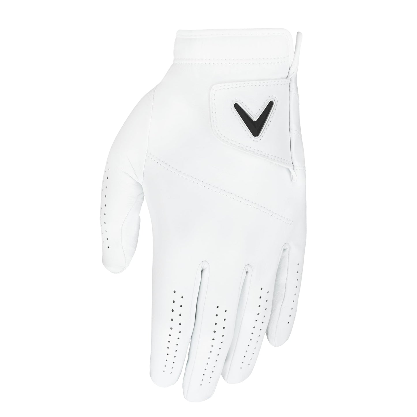 Callaway Golf Tour Authentic Glove (Standard, Medium/Large, White, Worn on Left Hand)