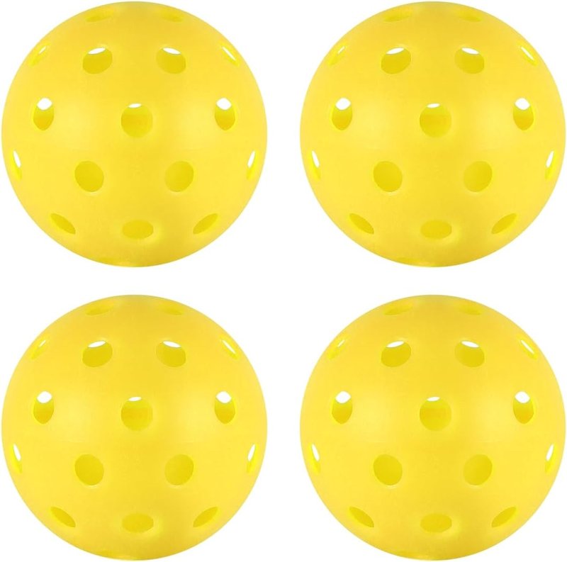 Pickleball Balls Set - 40 Hole Outdoor Balls with 8mm Precision Drilled Design | Ideal for Indoor & Outdoor Play
