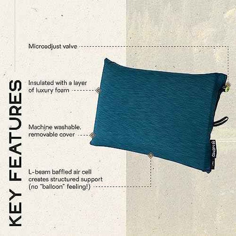 NEMO Equipment Fillo Backpacking & Camping Pillow - One Size - Abyss