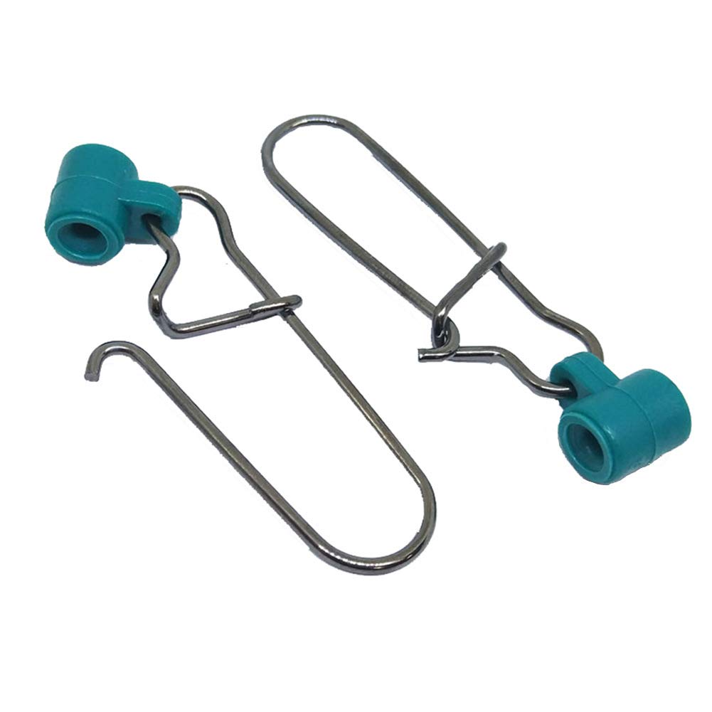 25PCS Fishing Line Sinker Slides with 8# Duo Lock Snaps High Strength Stainless Steel Sinker Slider Swivel Snap Kit Fishing Tackle