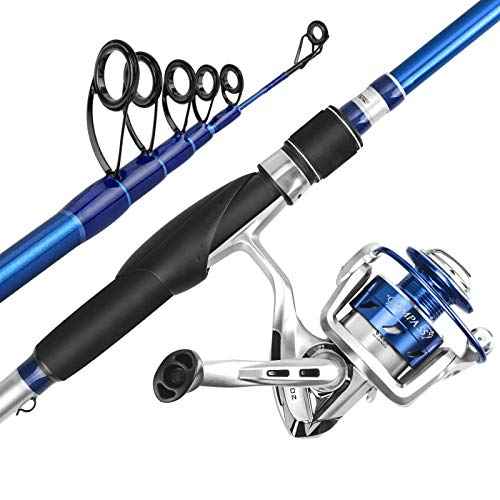 KastKing Compass Telescopic Fishing Rods and Combo, Sensitive Graphite Composite Blank, Easy to Travel, Packs to Just 17" in Length, Stainless Guides and Ceramic Rings, Combos w/ 4+1BB Spinning Reel