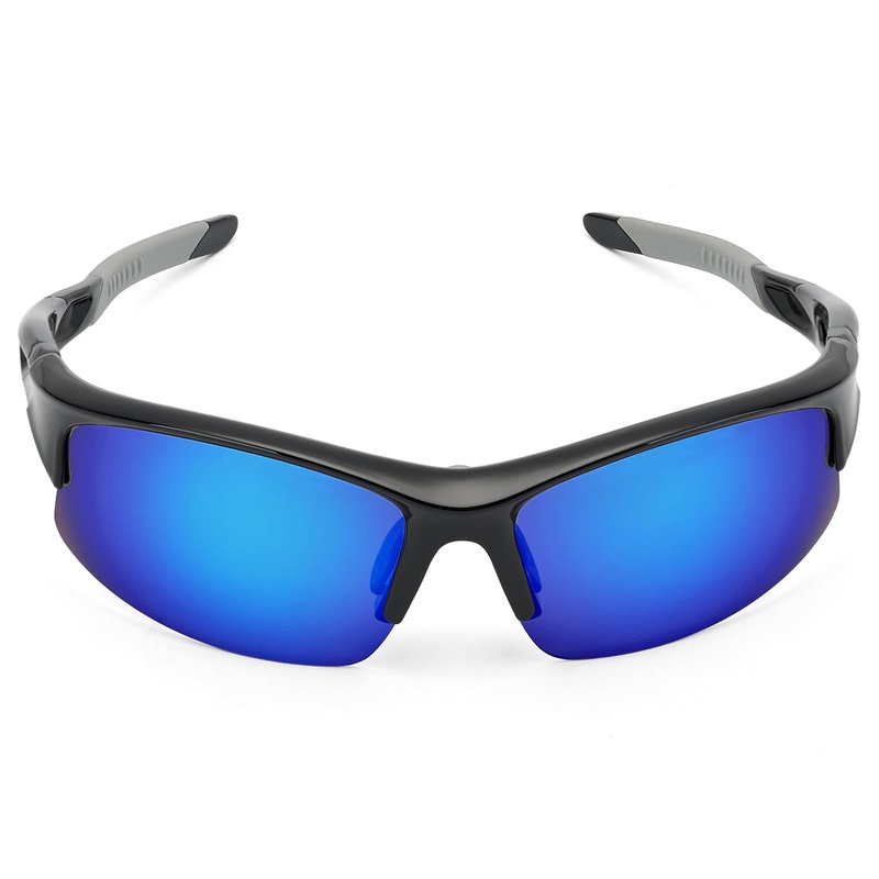 Polarized Sports Sunglasses for Men Women – UV400 Protection Semi Rimless Shades Sun Glasses TR90 Frame for Cycling Fishing Running