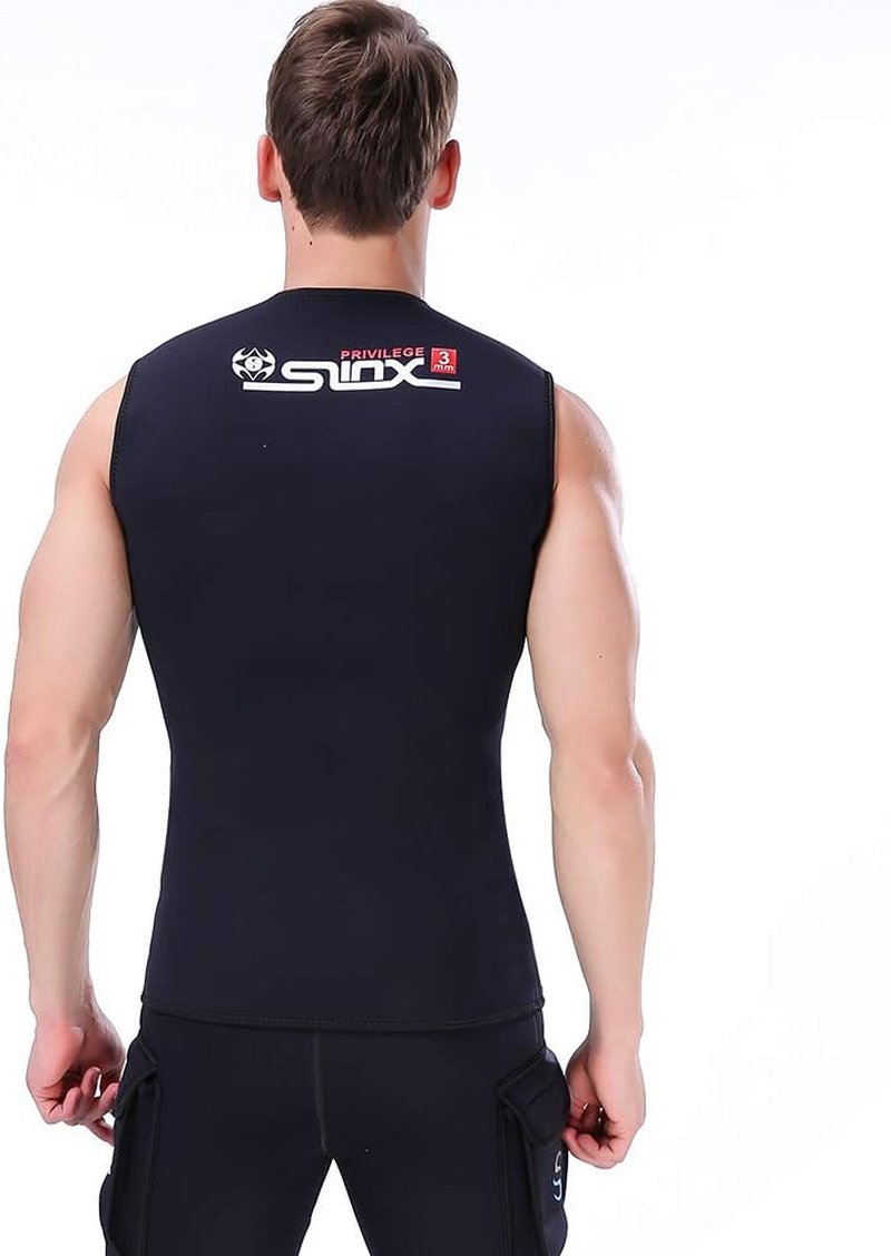 Men's 3mm Neoprene Wetsuit Vest - Premium Sleeveless Top for Surfing, Canoeing & Scuba Diving