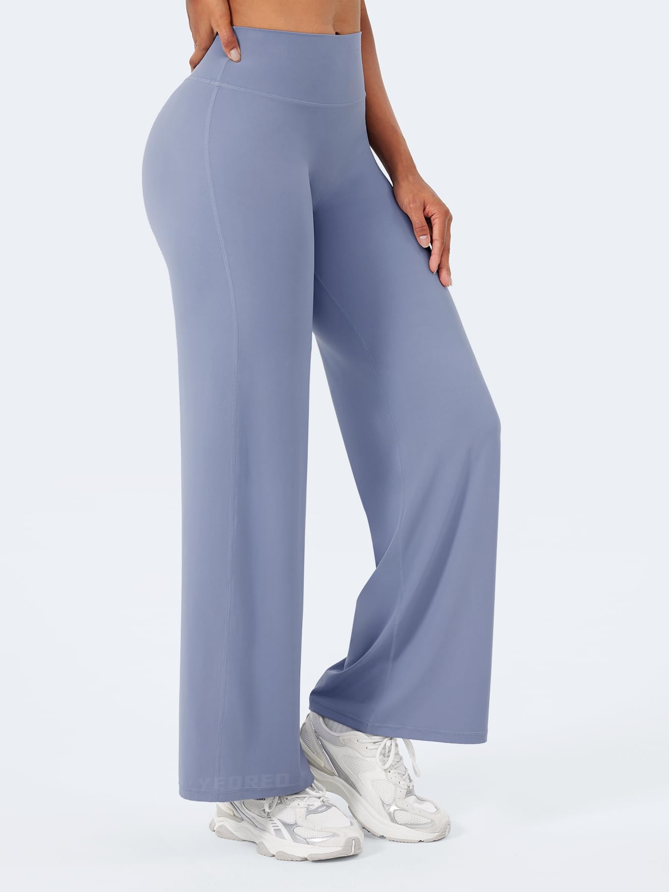 YEOREO Workout Womens Straight Leggings 29" Eddiy Yoga Pants Granite Blue S