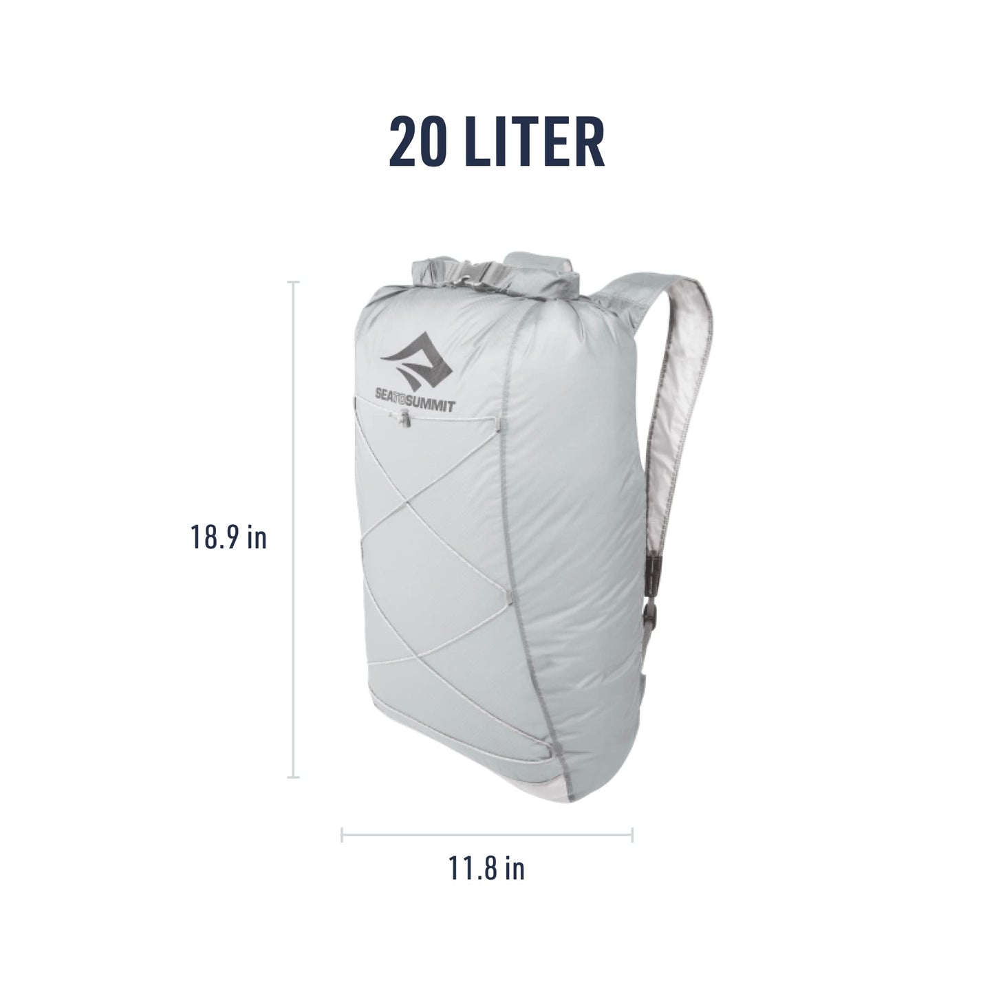 Sea to Summit Ultra-Sil Dry Waterproof Day Pack, 22-Liter, HighRise Grey