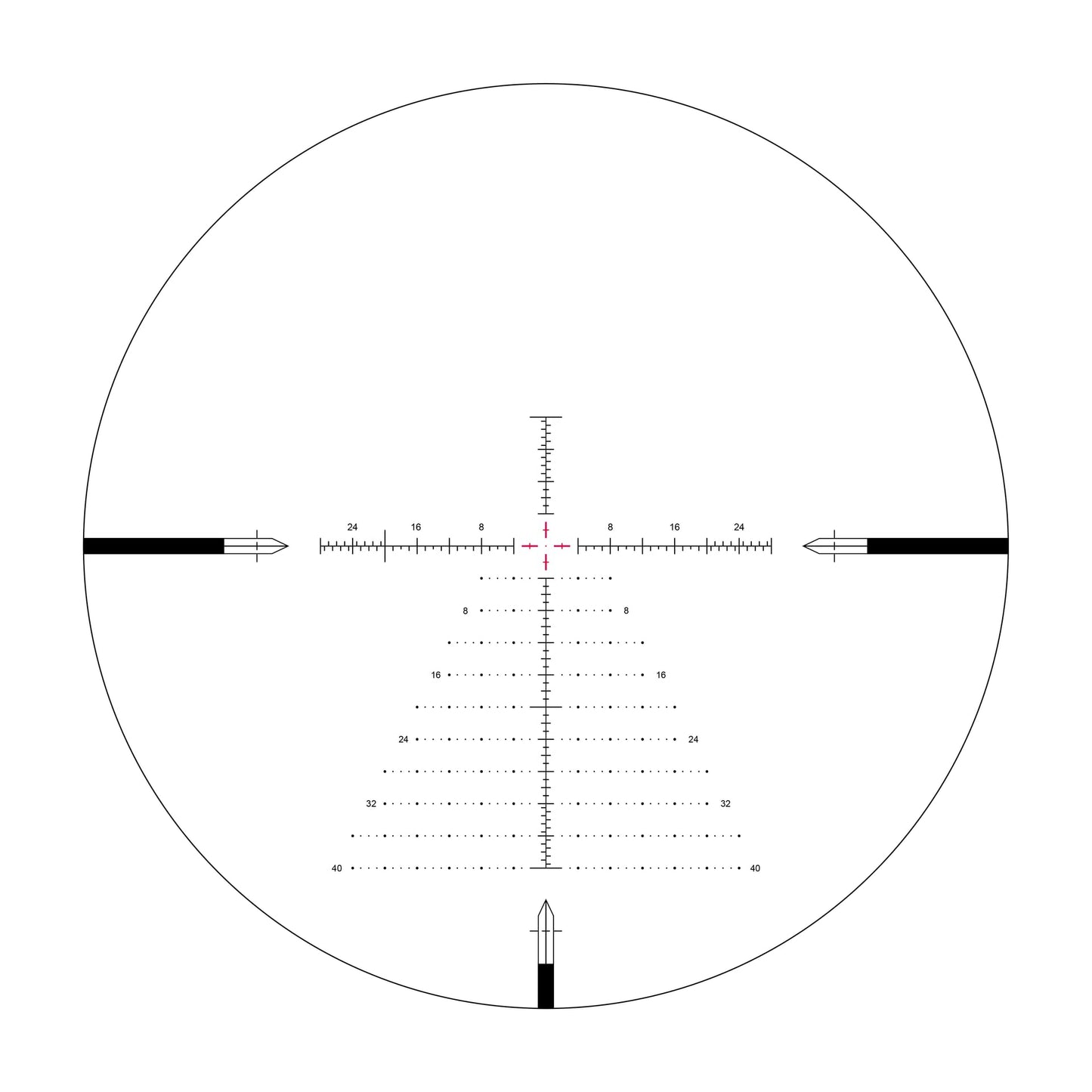 Arken Optics EPL4 6-24x50 FFP MOA VPR Illuminated Reticle with Zero Stop 30mm Tube Lightweight Rifle Scopes for Hunting