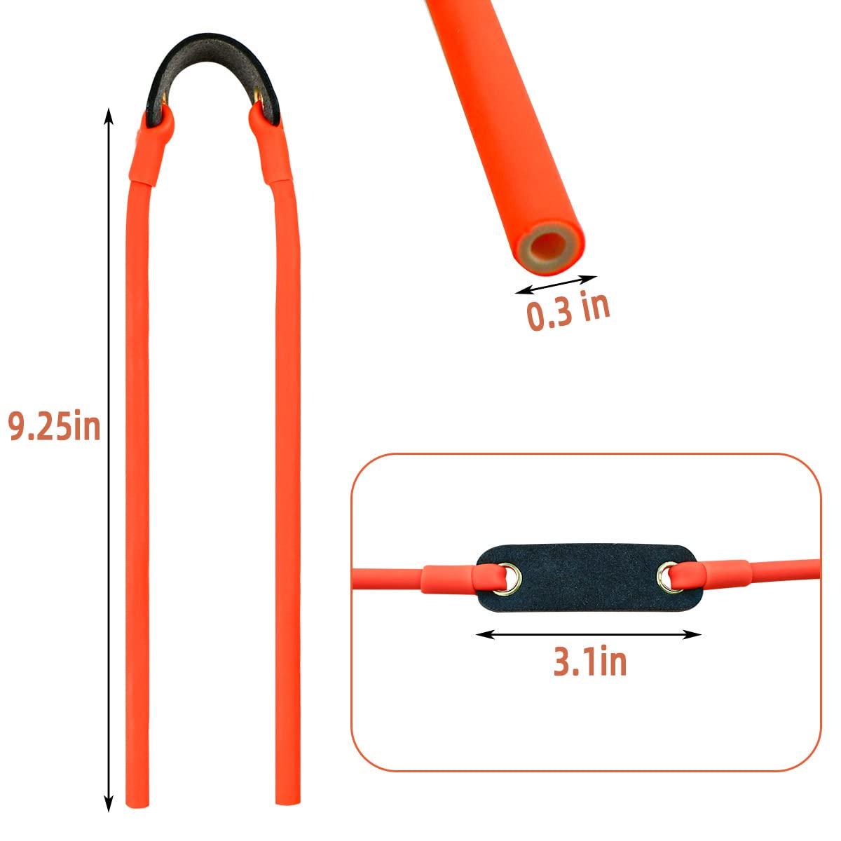 2 Pcs Slingshot Replacement Bands Sets Slingshot Band for Hunting Catapults Outdoor Shooting Shooting Games Elastic Tubular Bands Compatible with Catapult Heavy Pull Slingshot Rubber Replacement Bands