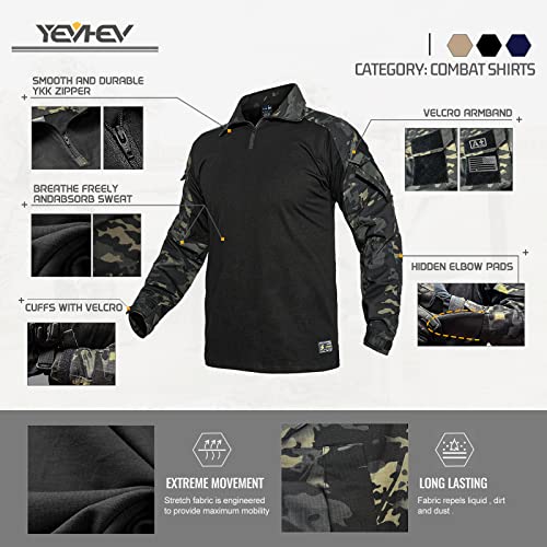 YEVHEV G3 Combat Suit Military Apparel Set Tactical Camouflage Clothing Hunting Uniform Paintball Gear with Knee Pads for Men