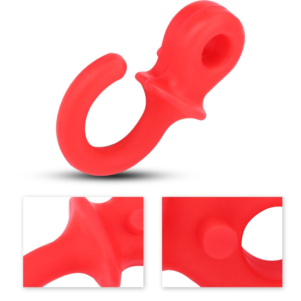 TOPINCN Monkey Tail Silencers, 4Pcs Bow String Shock Absorber Bow Vibration Damper for (Red)