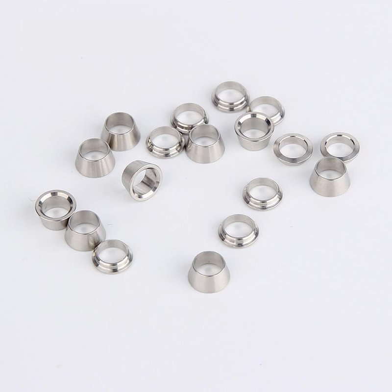 Stainless Steel 304 Compression Tube Fitting - Double Ferrule Sleeve for 3/8" Tube OD | Pack of 10 Pairs