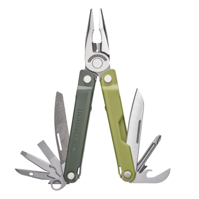 LEATHERMAN, Bond, 14-in-1 Lightweight Multi-tool for Camping, Hiking & Everyday Carry (EDC), Made in USA, Mossy Slate