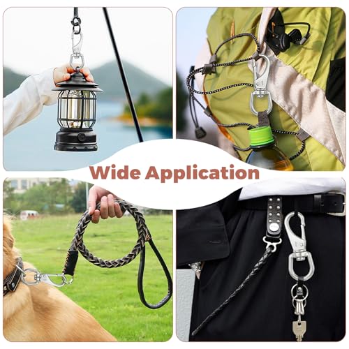 304 Stainless Steel Swivel Snap Hooks, 4 Pack 3.5 Inch Flag Clips, Heavy Duty Swivel Hook for Flag Pole Rope, Dog Leashes, Keychains, Boat Ropes, Bird Feeder