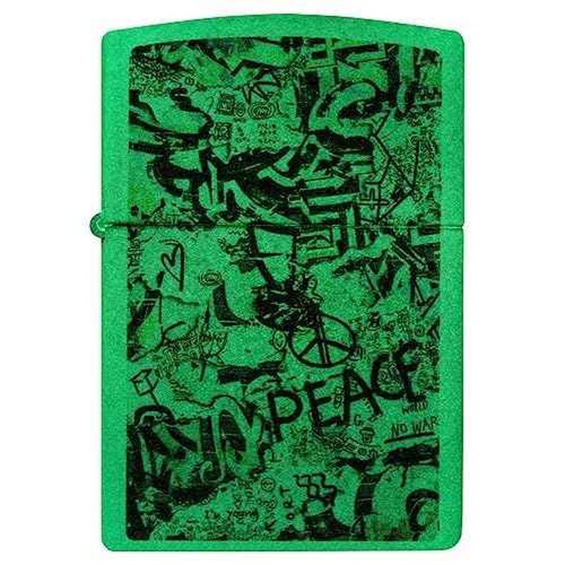 Zippo Street Art Graffiti Glow in The Dark Pocket Lighter